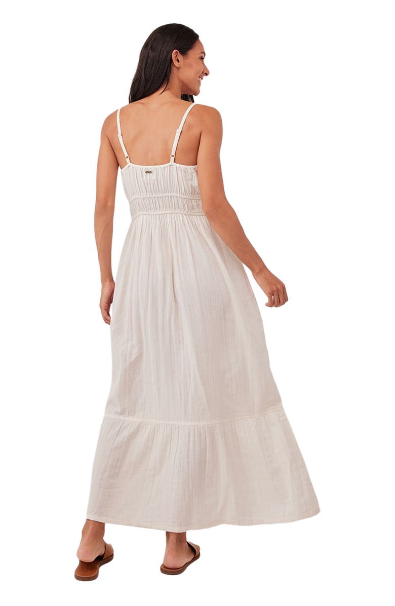 Pact Organic Cotton Coastal Double Gauze Cami Maxi Dress, Alternate, color, Sea Salt