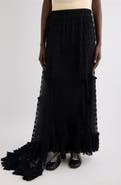 Dries Van Noten Sunia Washed Silk Mousseline Asymmetric Maxi Skirt
