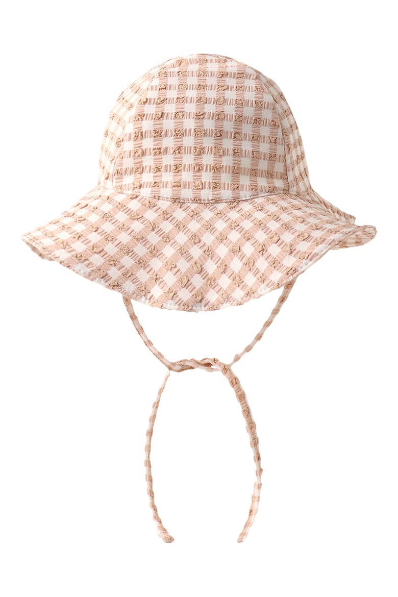 Gingham Sun Hat, Alternate, color, MELON