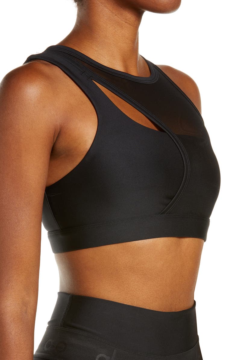 Alo Airlift Crescent Rib Sports Bra, Alternate, color,