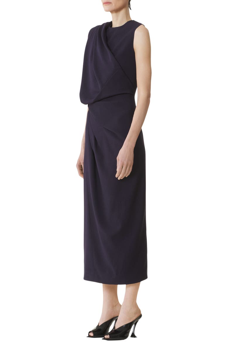 Lanvin Midi Dress In Flannel, Alternate, color, Montana