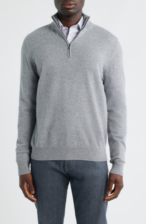 Quarter Zip Cashmere Sweater