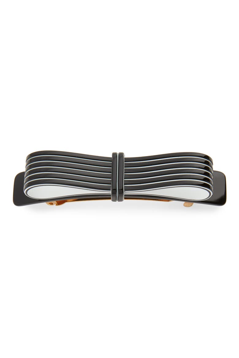 Layered Bow Barrette, Main, color, BLACK