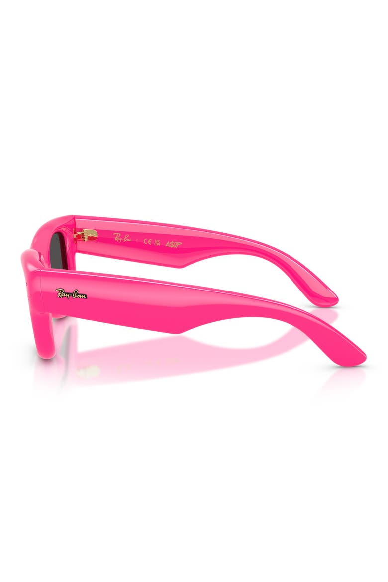 47mm Small Square Sunglasses, Alternate, color, FUCHSIA / DARK GREY