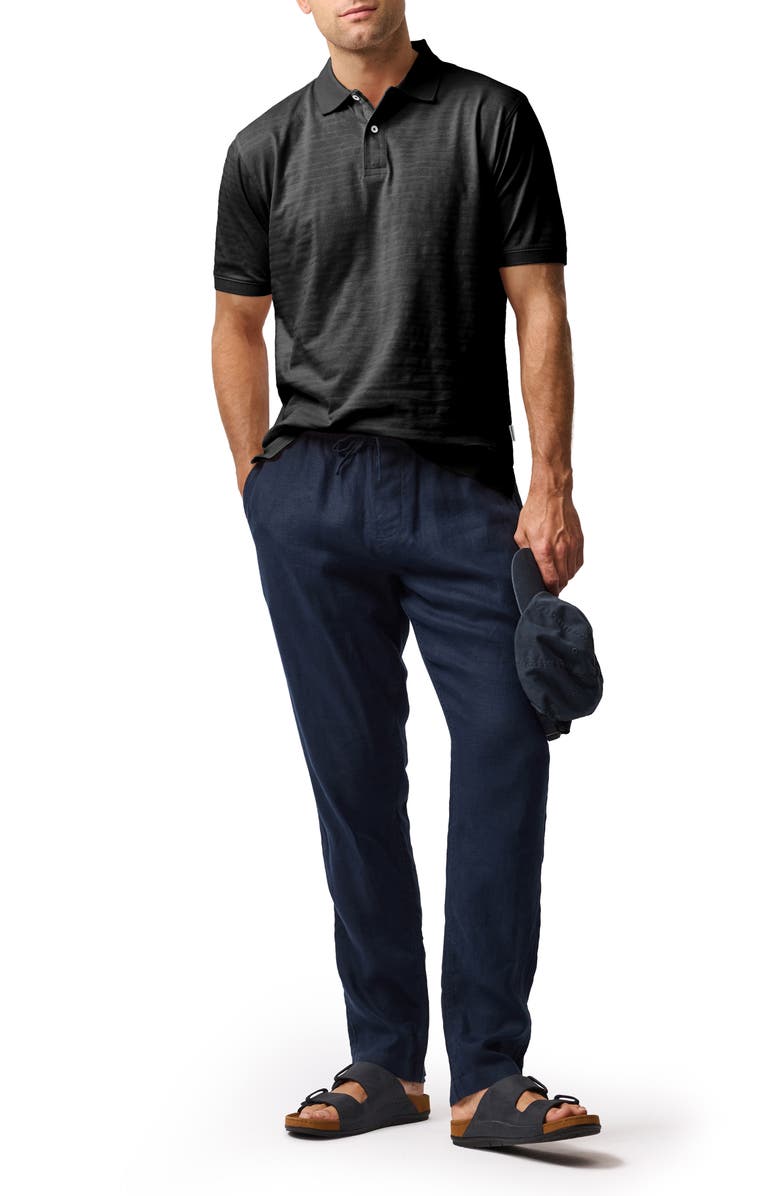 Rodd & Gunn Evans Bay Stripe Cotton Piqué Polo, Alternate, color, Onyx