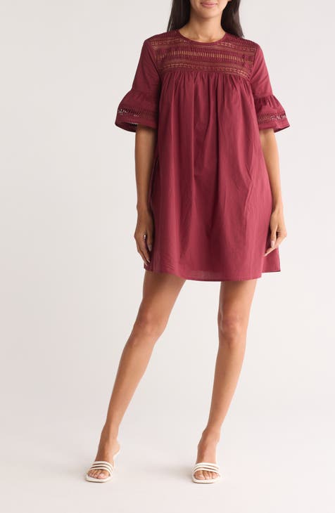 Lace Trim Shift Dress