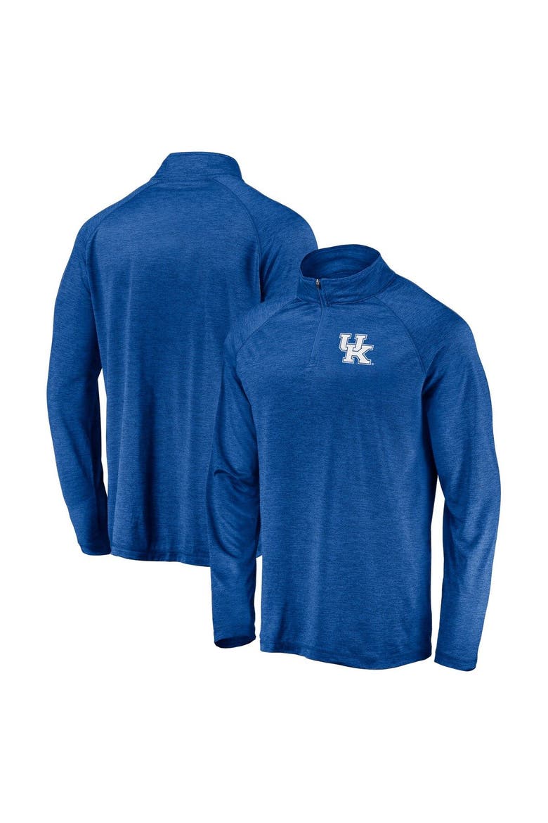 Men's Fanatics Branded Royal Kentucky Wildcats Striated Raglan Lightweight Quarter-Zip Top, Main, color, Royal