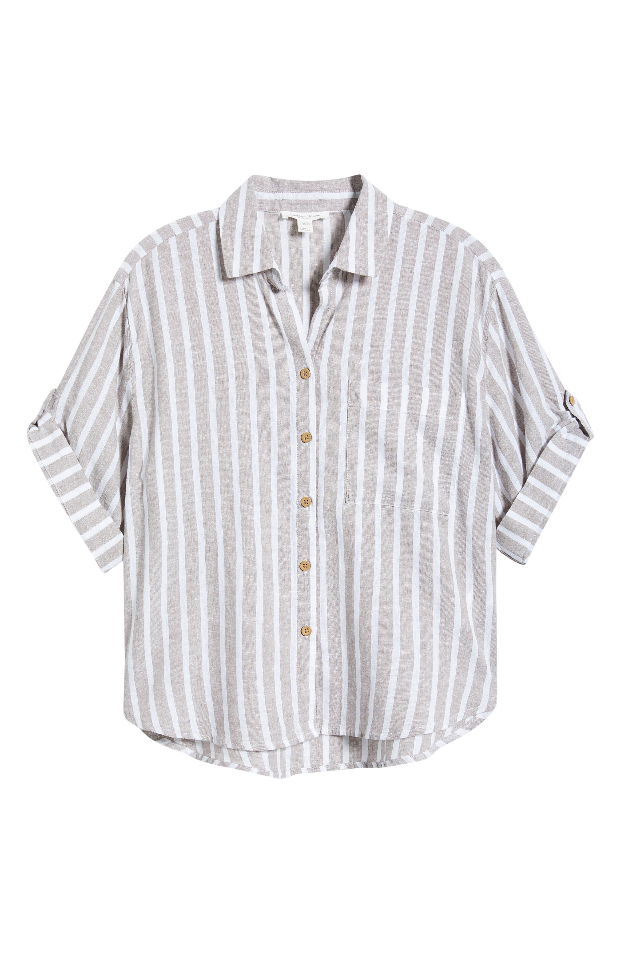 Mason Short Sleeve Stripe Button-Up Shirt - image 4