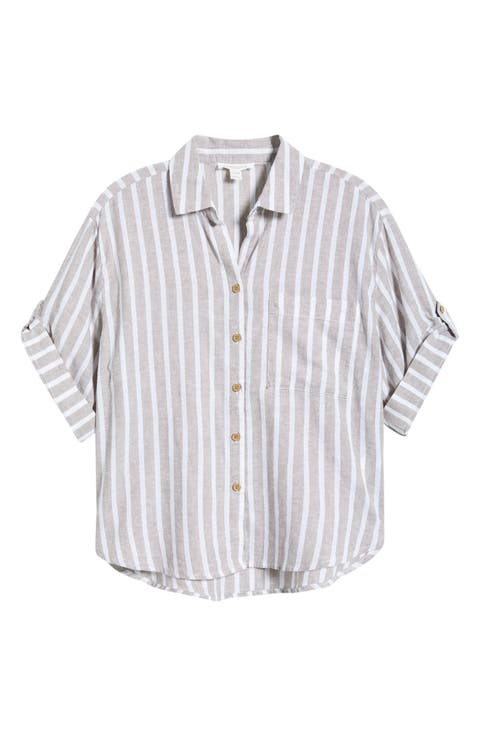 Mason Short Sleeve Stripe Button-Up Shirt