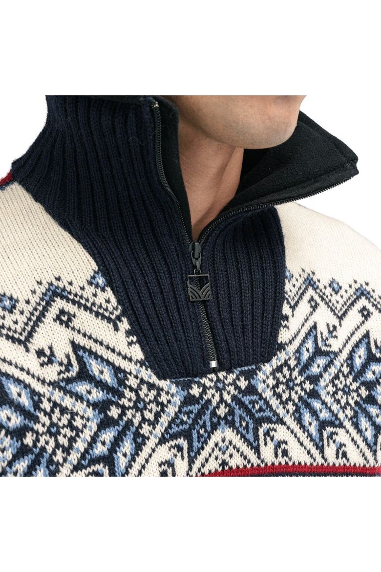 Men's Vail Weatherproof Sweater, Alternate, color, Navy Red/Off White/Indigo Blue