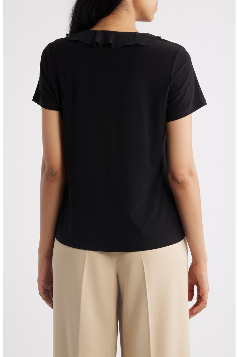 Cascade Ruffle Front Top, Alternate, color, ANNE BLACK