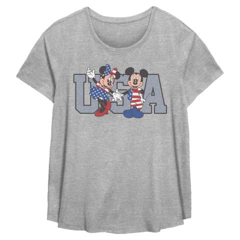 Women's Mickey & Friends The American Couple  Graphic T-Shirt
