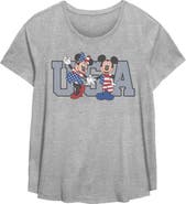 Mickey & Friends Women's Mickey & Friends The American Couple Graphic T-Shirt