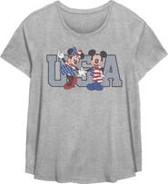 Mickey & Friends Women's Mickey & Friends The American Couple Graphic T-Shirt