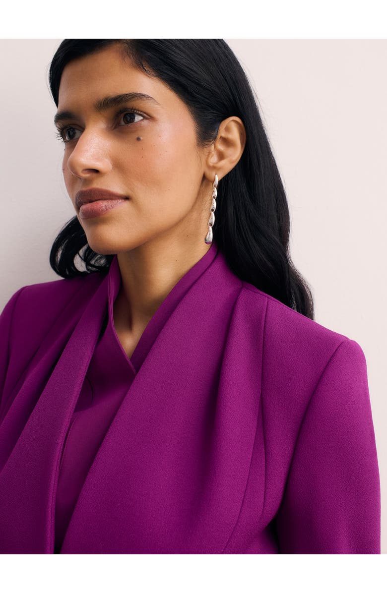 The Fold Arno Sculpt Stretch Crepe Blazer, Alternate, color, Purple