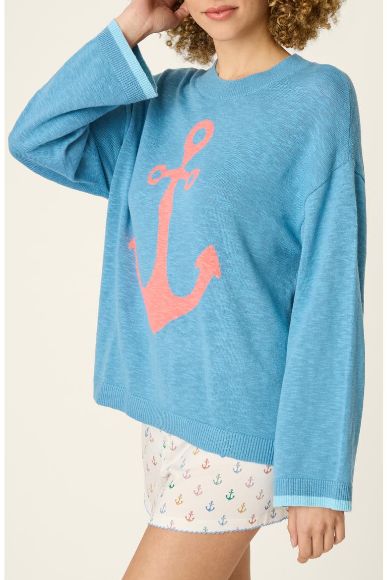 Meet Me by the Sea Sweater, Alternate, color, MARINE BLUE