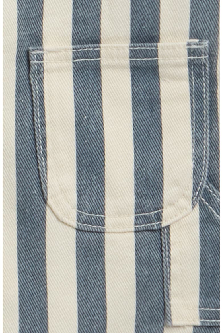 Stripe Denim Shortalls, Alternate, color, NATURAL