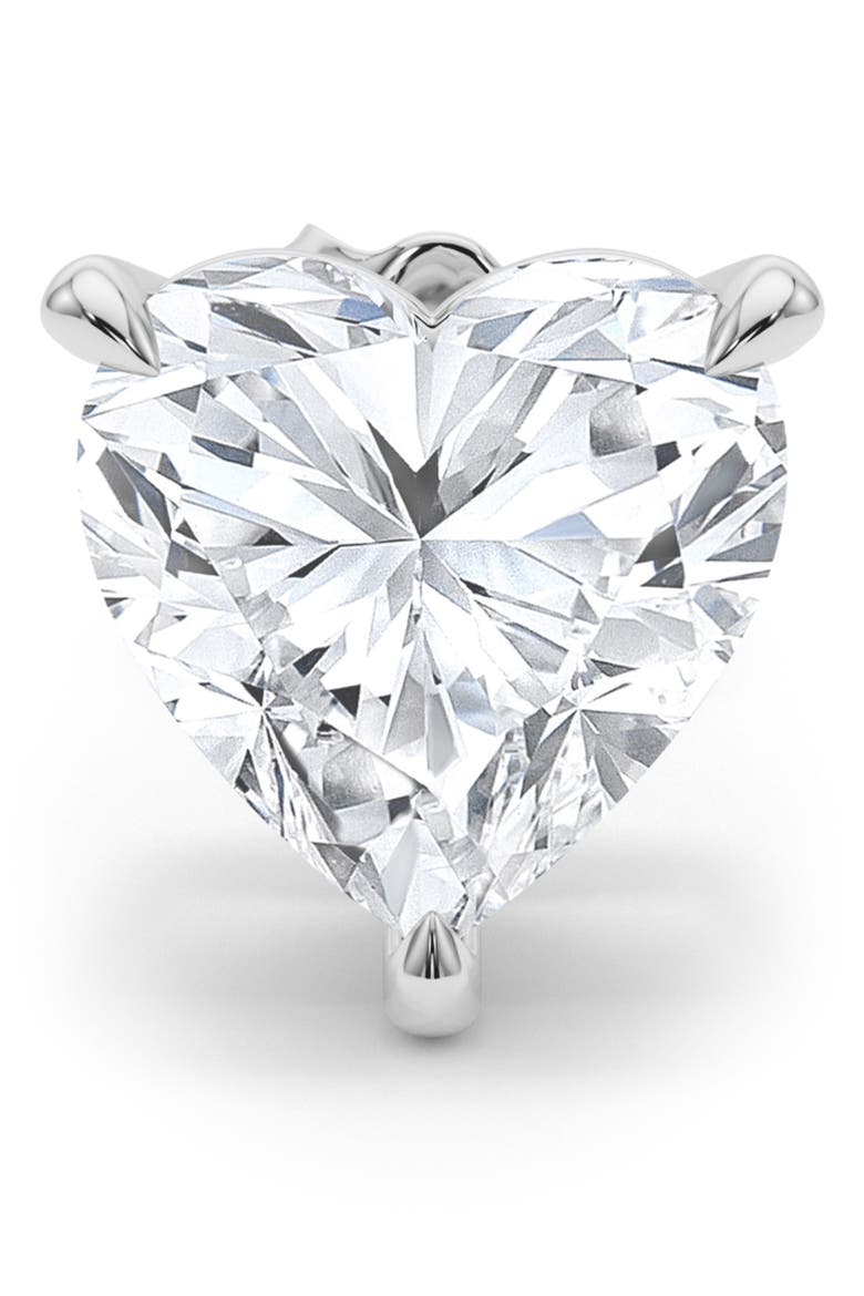 Lab Grown Diamond Heart Stud Earrings, Alternate, color, 18K WHITE GOLD