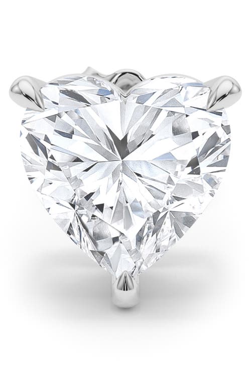 Hautecarat Lab Created Diamond Heart Stud Earrings In 18k White Gold