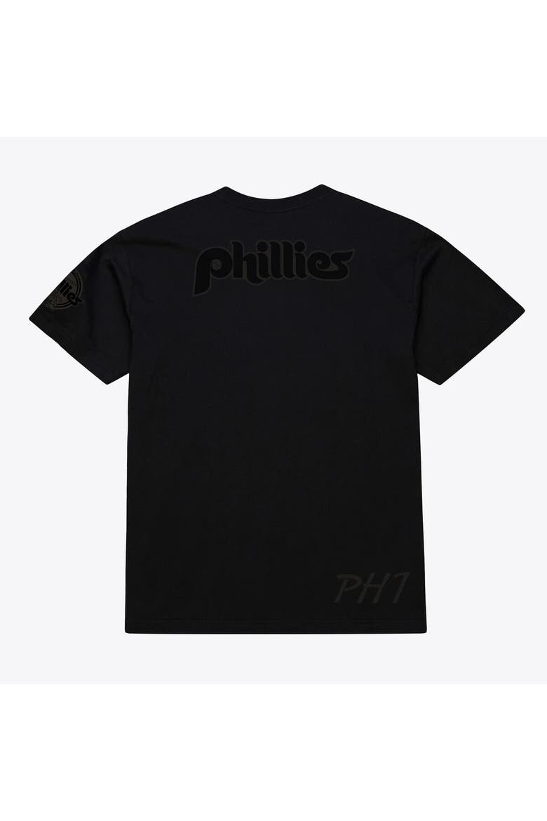 Men Mitchell & Ness Black Philadelphia Phillies Cooperstown Collection Phantom T-Shirt, Alternate, color, Black