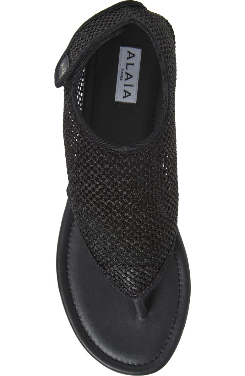 Alaïa Mesh Sandal, Alternate, color, Noir