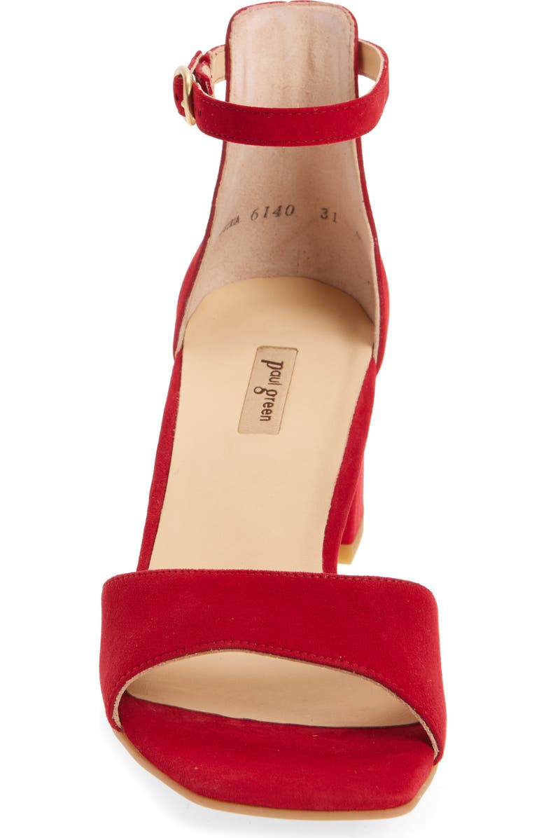 Paul Green Barbee Ankle Strap Sandal, Alternate, color, Chili Suede