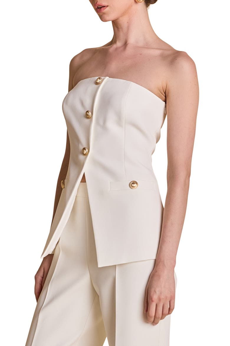 Strapless Suit Top, Alternate, color, IVORY