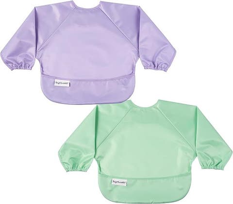 Mess-Proof/Waterproof 2-Pack Long-Sleeve Bib
