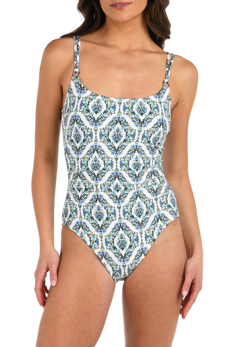 Deja Blue One-Piece Swimsuit, Main, color, BLUE