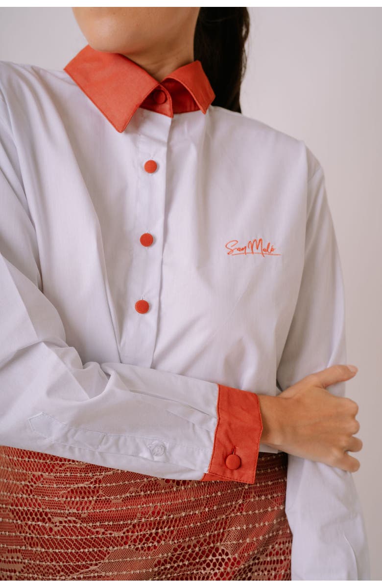 San Malo ́ Button Down Shirt, Main, color, White