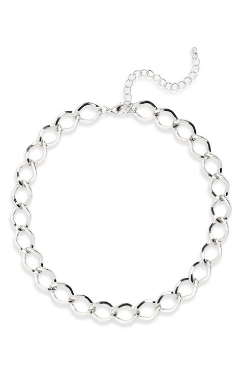 Twist Link Chain Choker Necklace