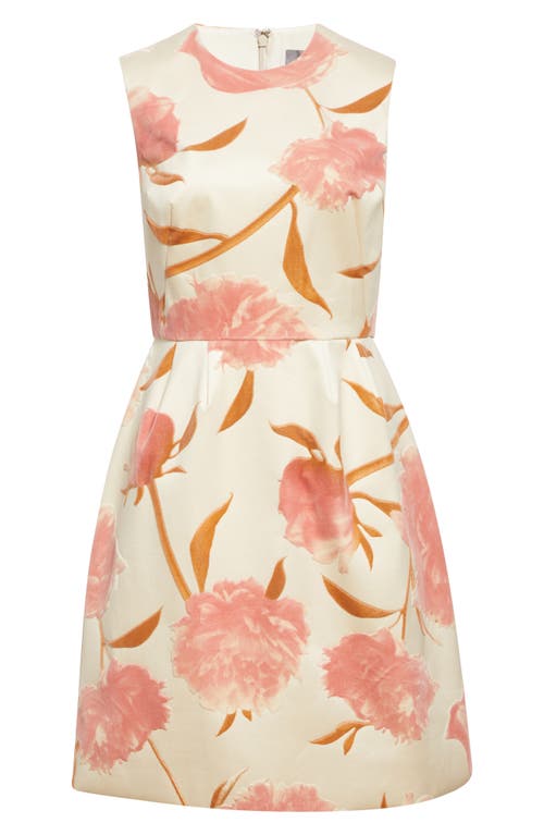 Lela Rose Floral Print Sleeveless Sheath Dress In Multi
