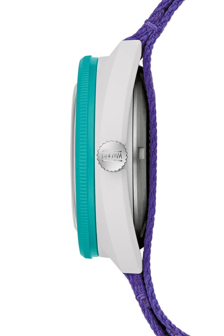 Snorkel #Tide Ocean Material® NATO Strap Watch, 41mm, Alternate, color, PURPLE