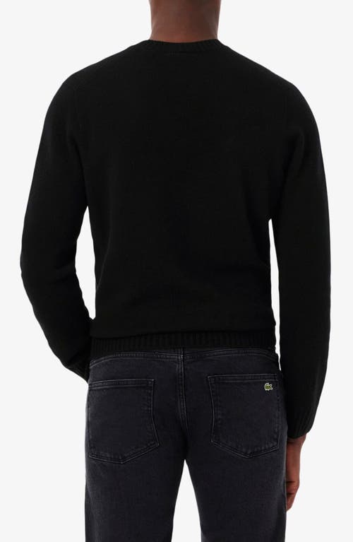 Lacoste Logo Pullover In Black