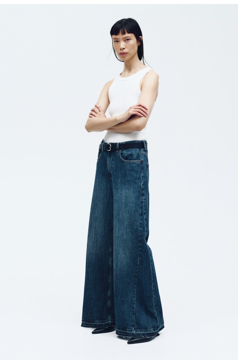 H&M Wide High Jeans, Alternate, color, Denim Blue