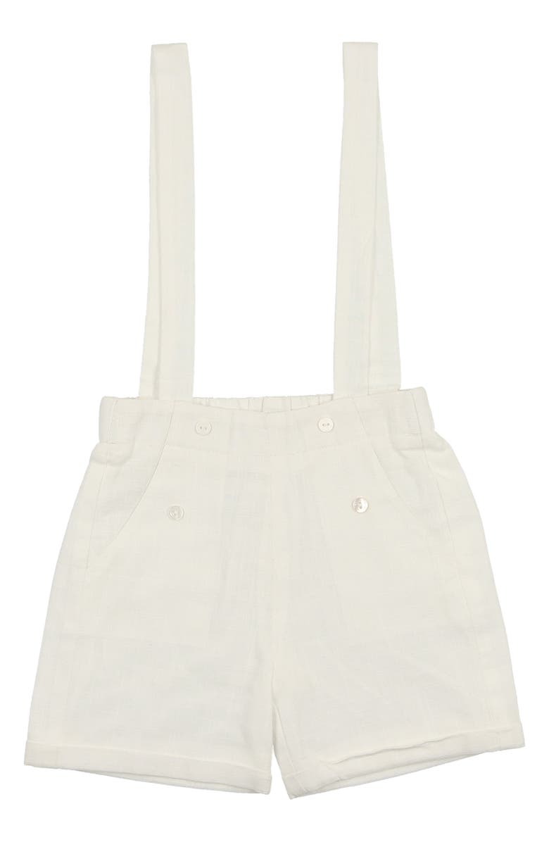 Manière Kids' Delicate Floral Shortalls, Main, color, Ivory