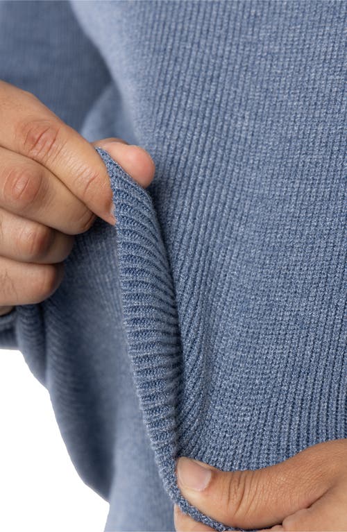 Spring + Mercer Ribbed Turtleneck Sweater In Heather Slate