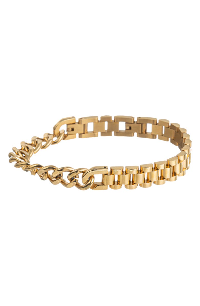 EYE CANDY LOS ANGELES Mixed Chain Titanium Bracelet, Main, color, 