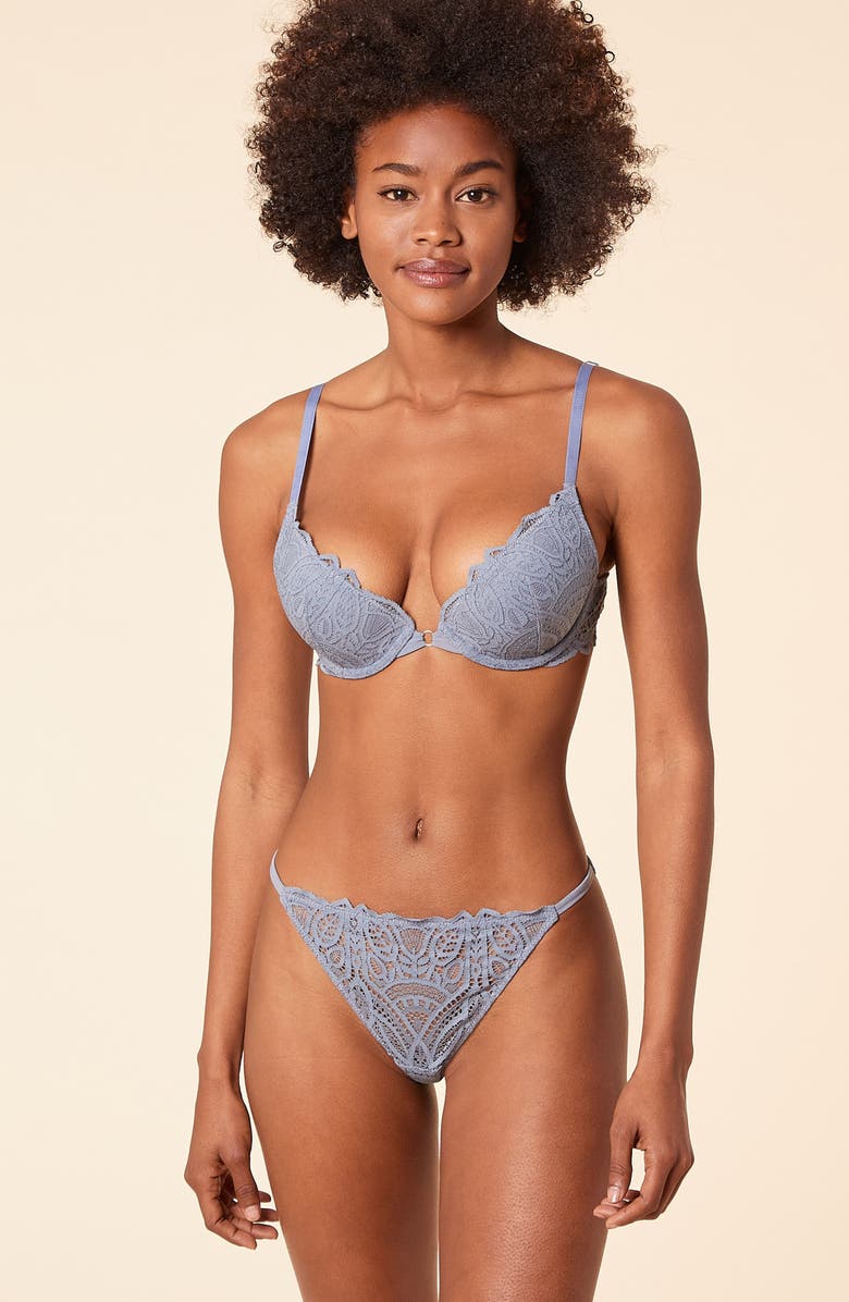 Etam Enigme Plunge Underwire Push-Up Bra, Alternate, color,