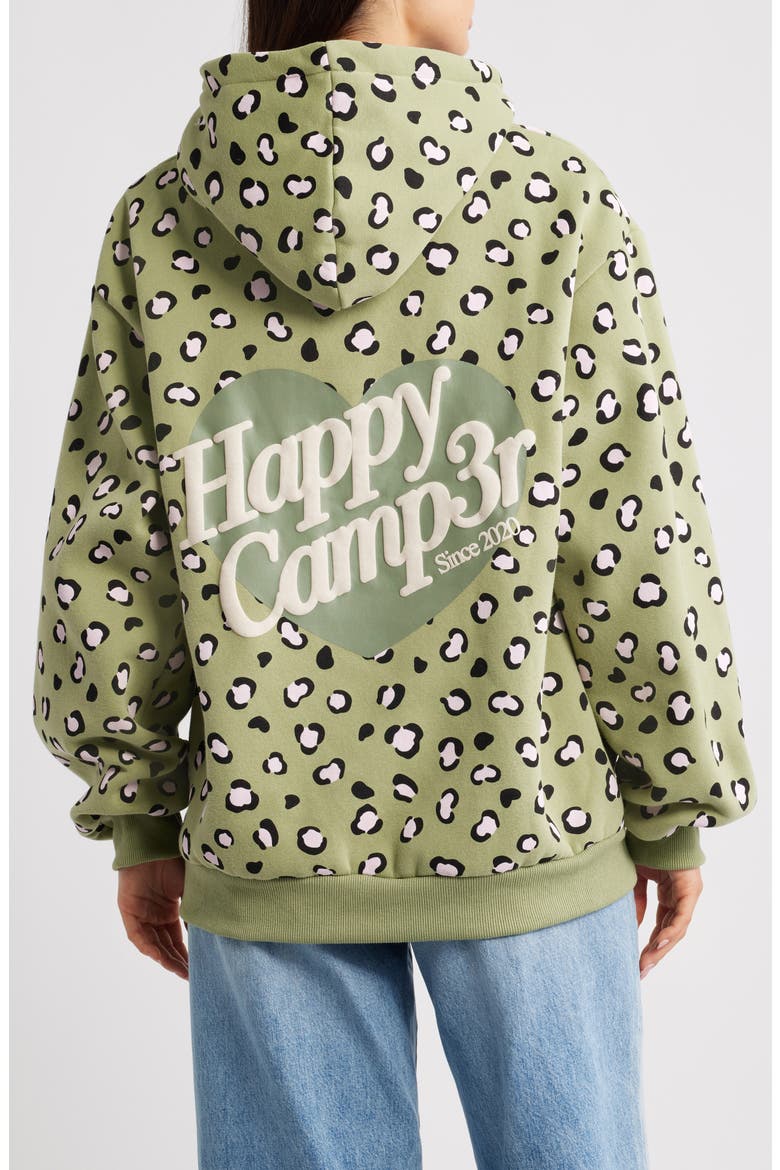 Leopard Print Core Hoodie, Alternate, color, OLIVE