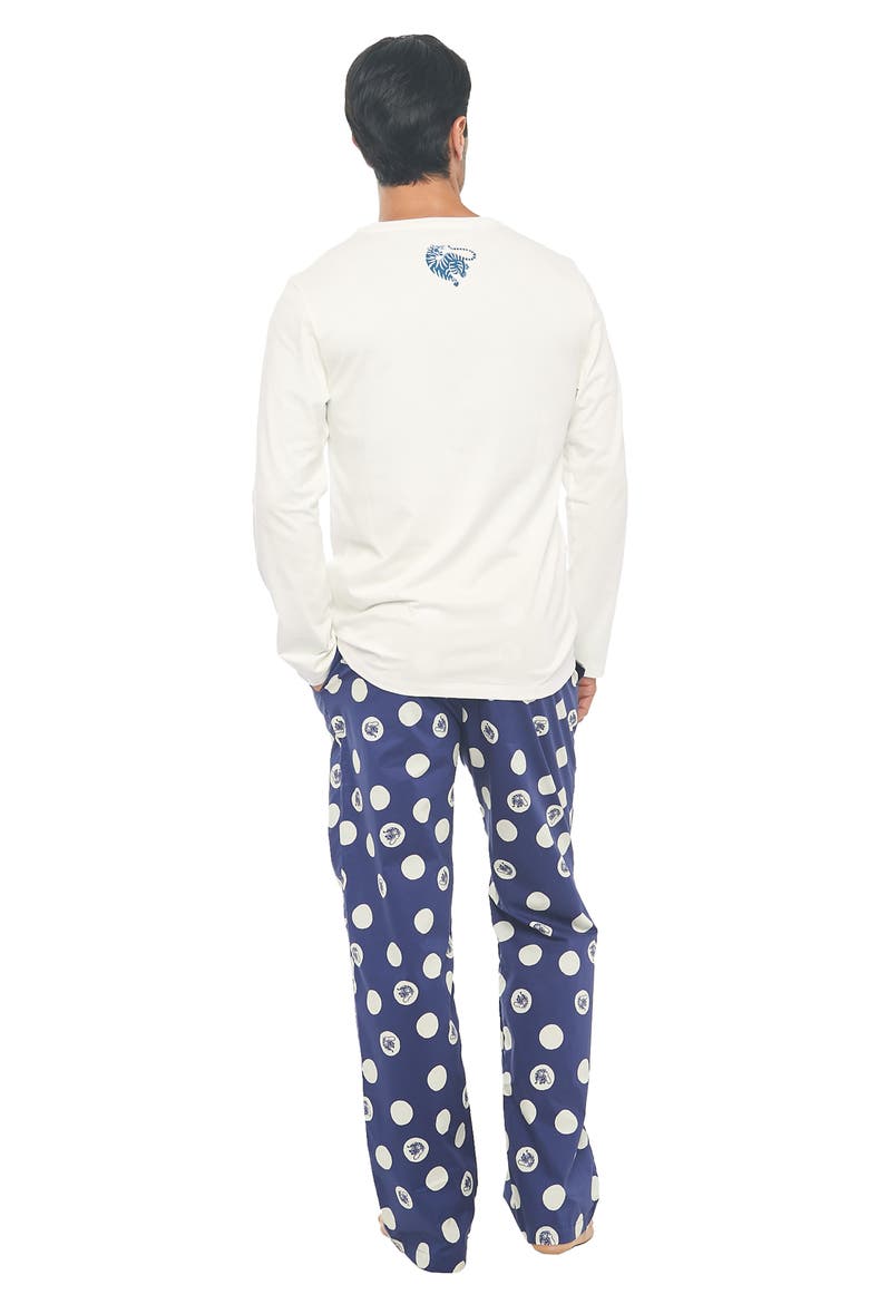 Drew Tiger Dots Blue Pajama Pants, Alternate, color, BLUE
