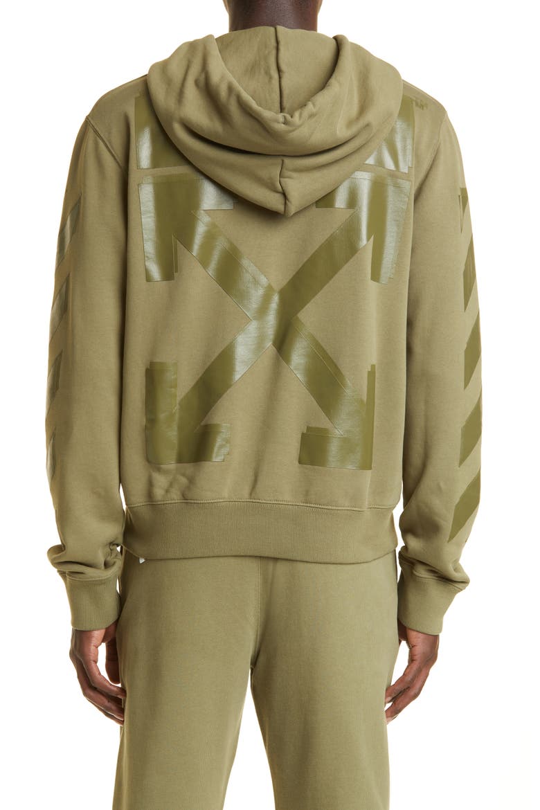 Rubber Arrow Slim Hoodie, Alternate, color, GREEN GREEN
