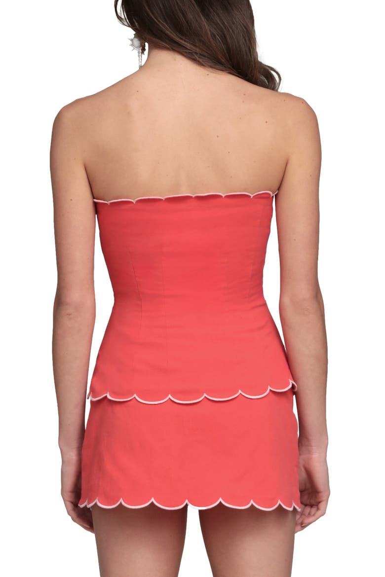 Scallop Edge Tube Top, Alternate, color, LOBSTER RED