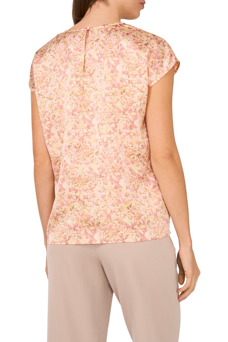 Printed Charmeuse Top, Alternate, color, SUGAR PEACH