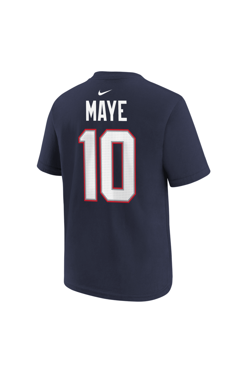 Nike Youth Nike Drake Maye Navy New England Patriots Super Bowl LX Patch Name & Number T-Shirt, Alternate, color, Navy