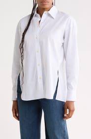 Vince Striped Cotton Button Down Shirt