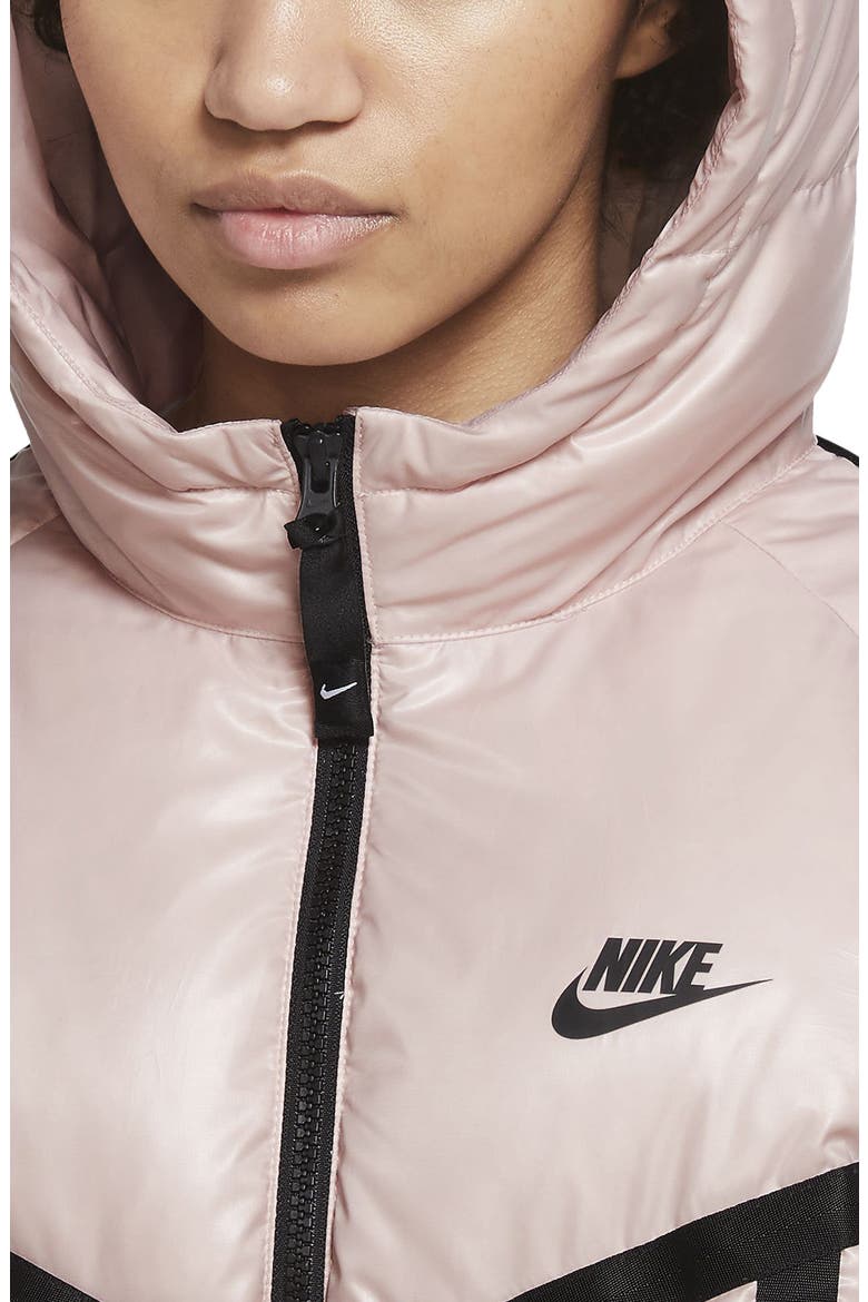 Women's Sportswear Therma-FIT City Series Down Puffer Jacket, Alternate, color, PINK OXFORD/ BLACK/ BLACK