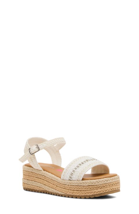 Kids' Jkiko Espadrille Ankle Strap Platform Wedge Sandal (Little Kid & Big Kid)