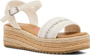 Steve Madden Kids' Jkiko Espadrille Ankle Strap Platform Wedge Sandal