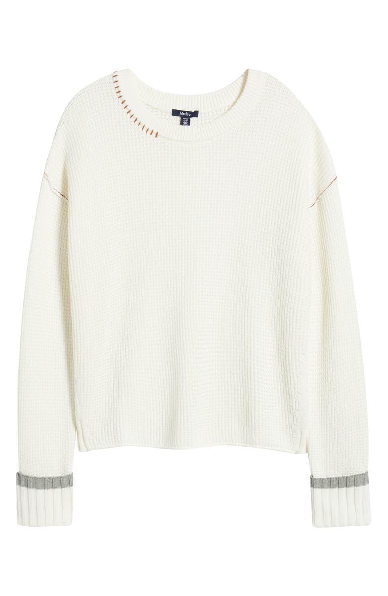 Hatley Waffle Stitch Sweater, Alternate, color, Cream